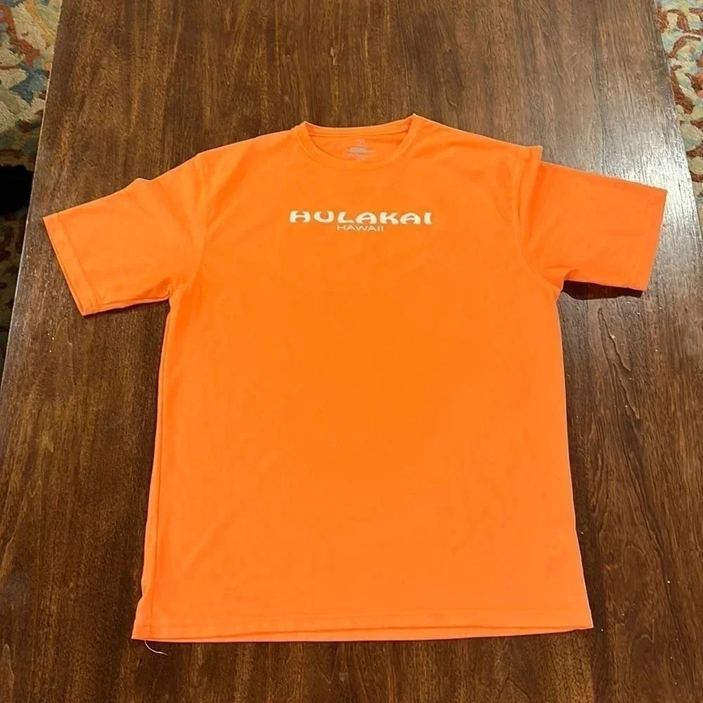 Z the Zorrel‎ athlete series Hawaii tee shirt large fluorescent orange